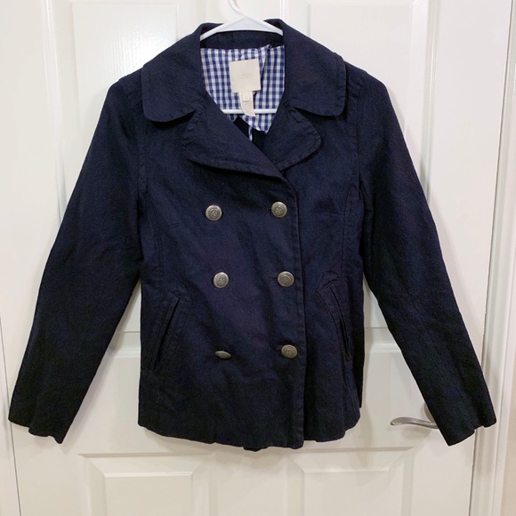 DONATING 2/4: Blue J. Crew Peacoat - Blue Jacket - Picture 4 of 6